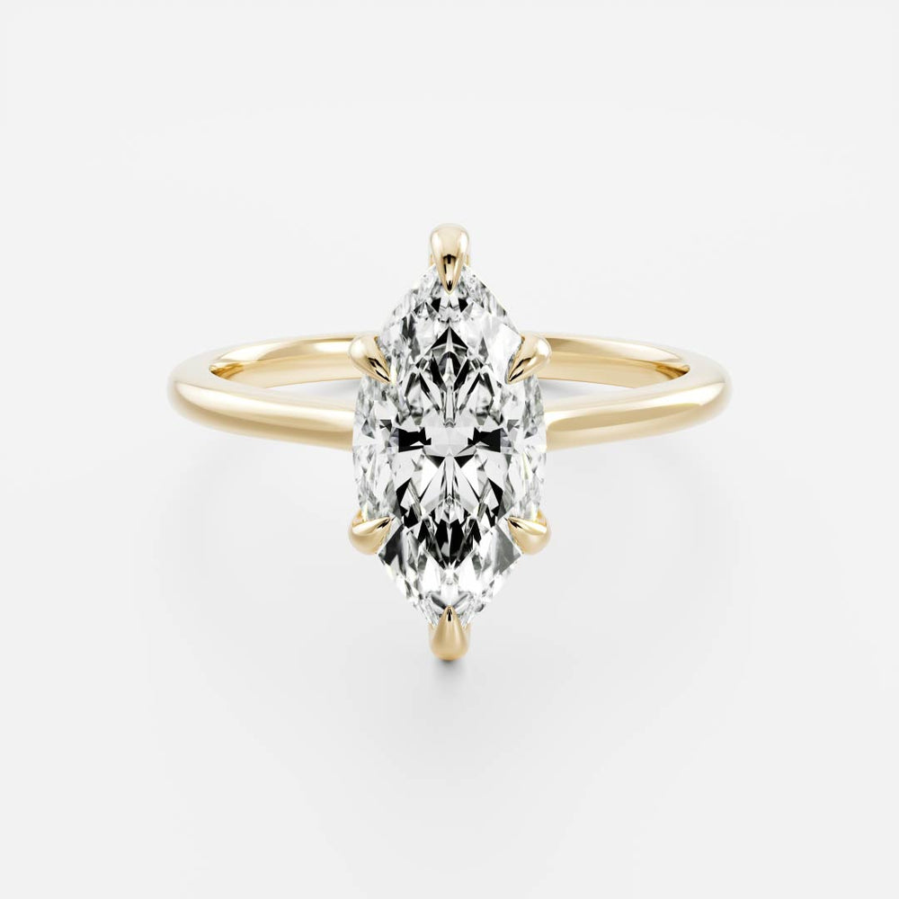 The Arie Ring - Marquise Cathedral Solitaire