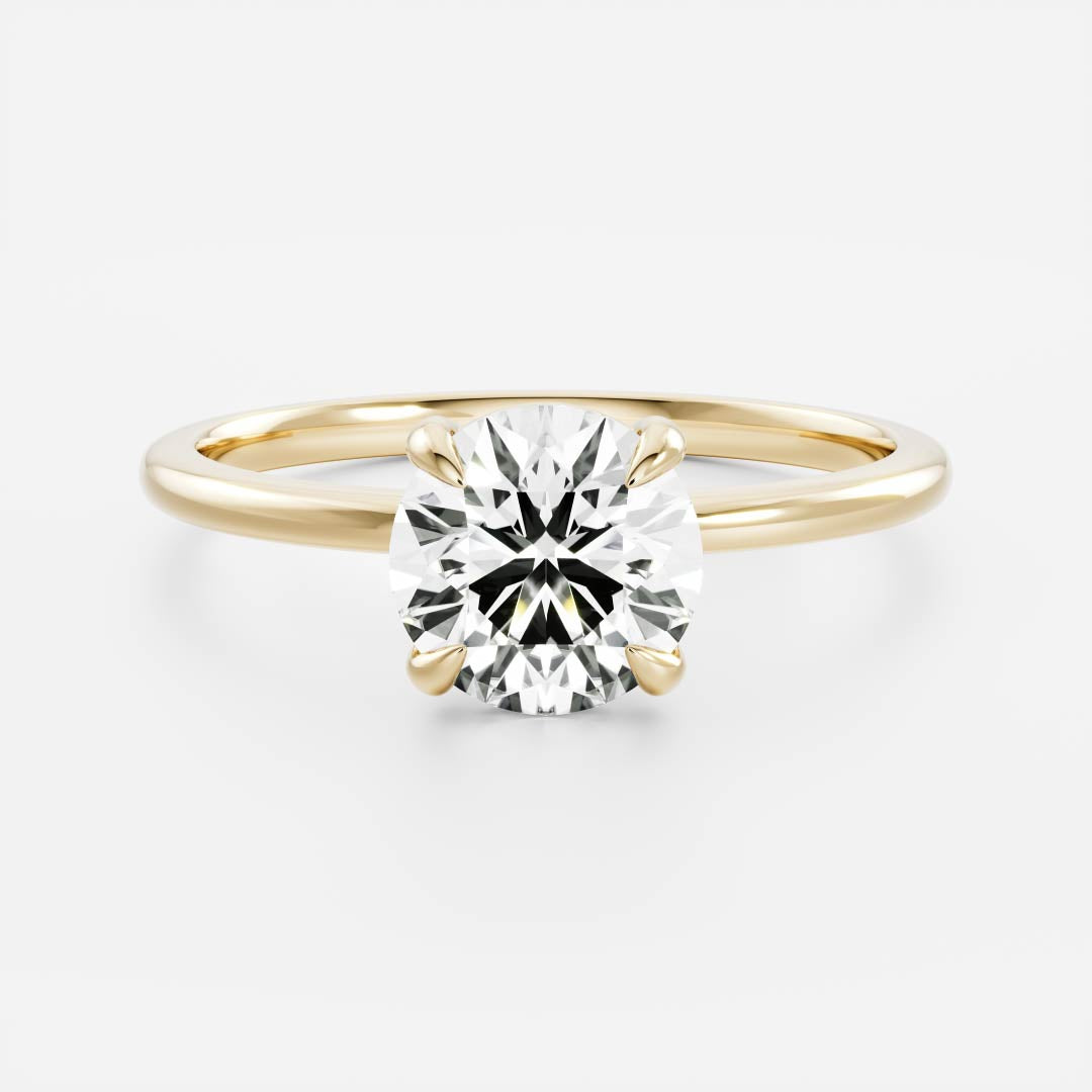 The Isla Ring - 2.06ct Lab Grown Diamond Round Brilliant Solitaire with Hidden Halo