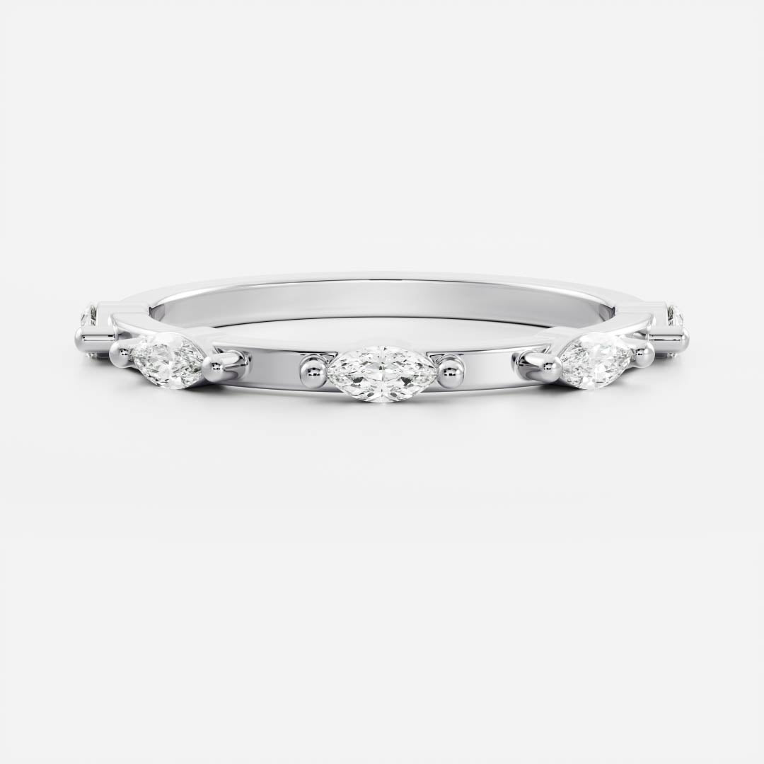 The Zuri Ring - Dainty Marquise Band