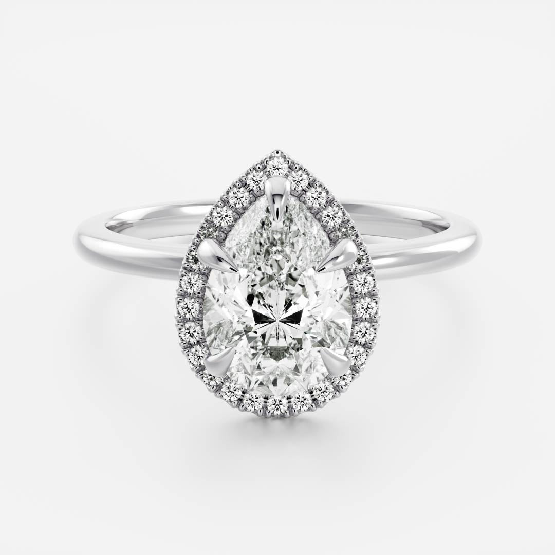 The Sophia Ring - Pear Halo