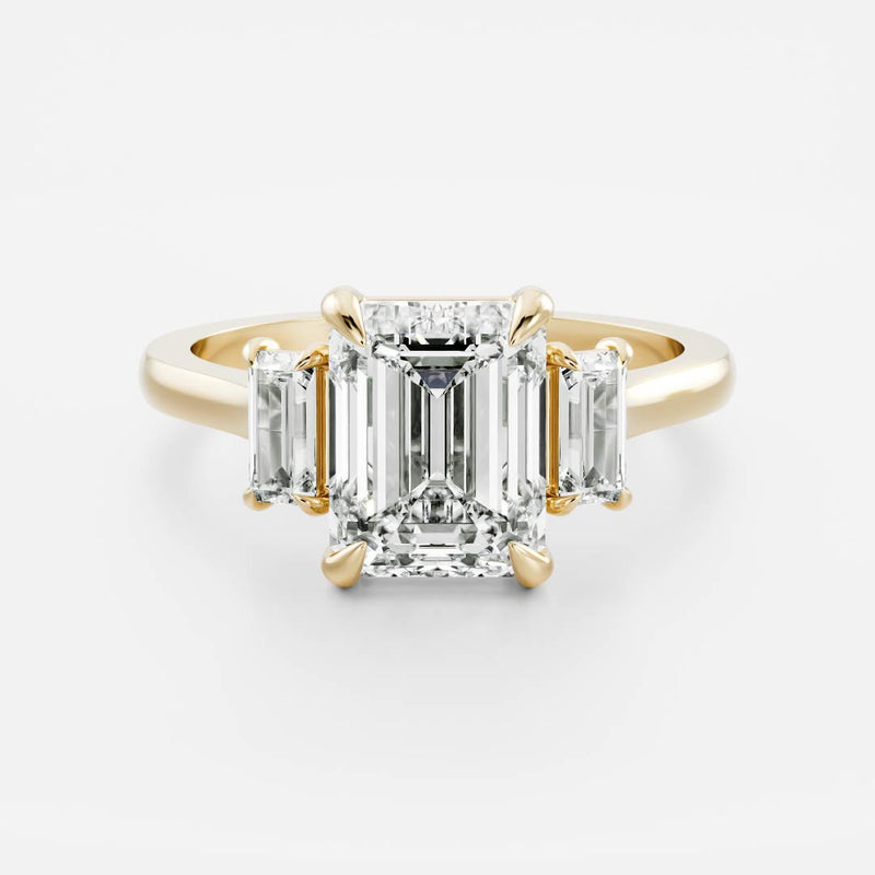 The Viola Ring - Emerald and Baguette Trilogy