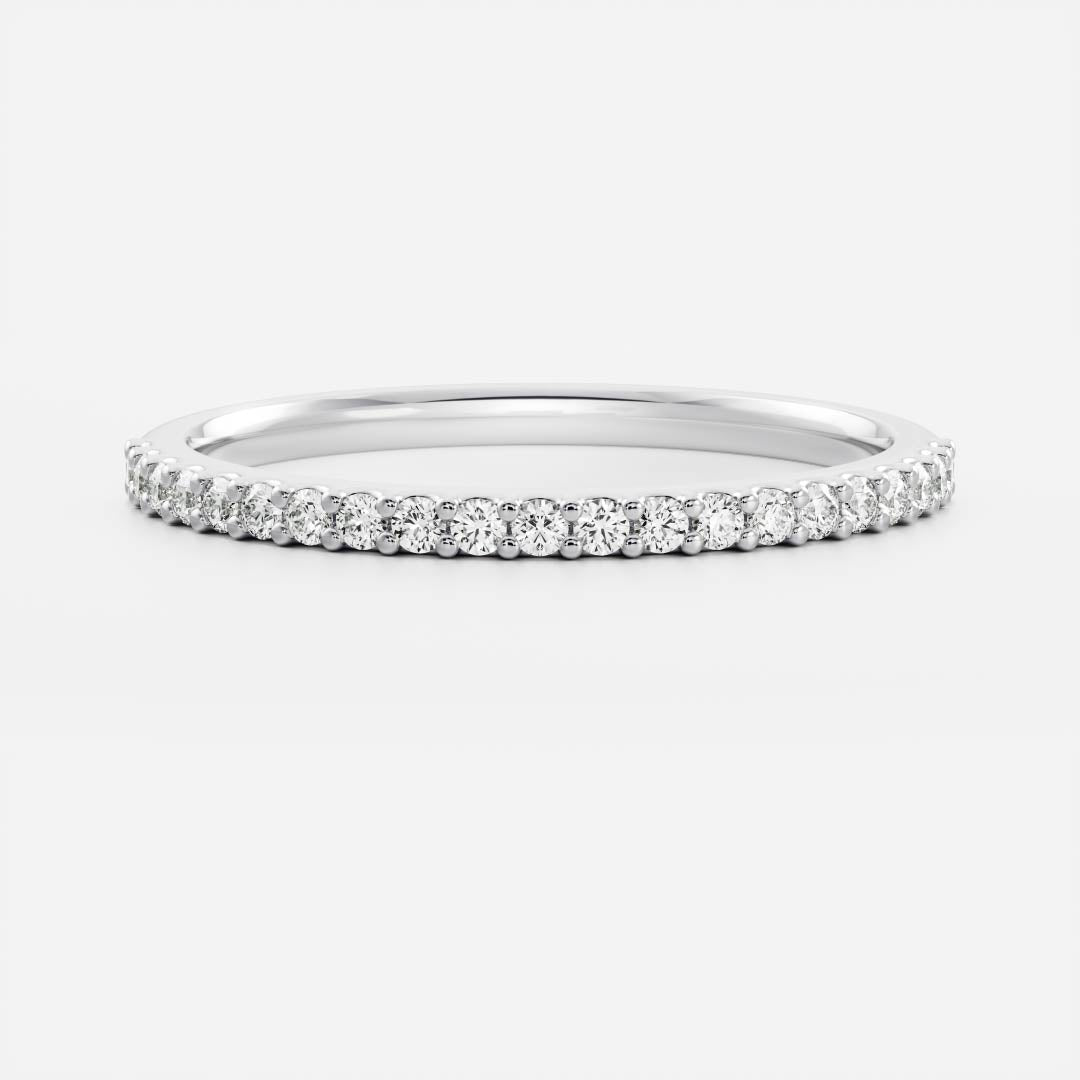 The Ava Ring - Moissanite Pavé Wedding Band