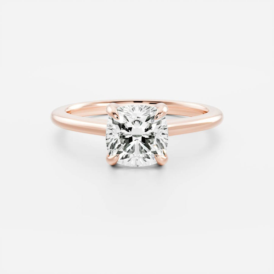 The Paloma Ring - Cushion Cathedral Solitaire