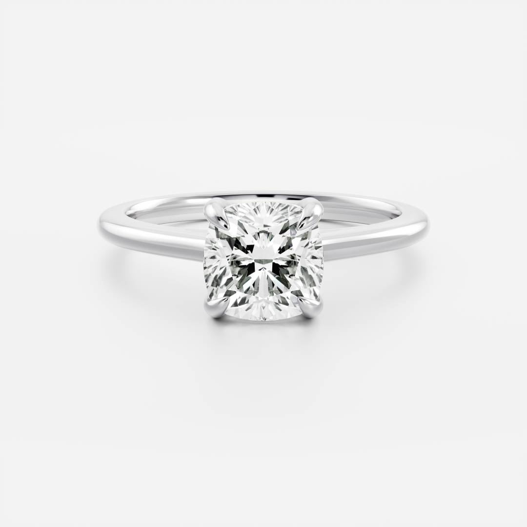 The Paloma Ring - Cushion Cathedral Solitaire