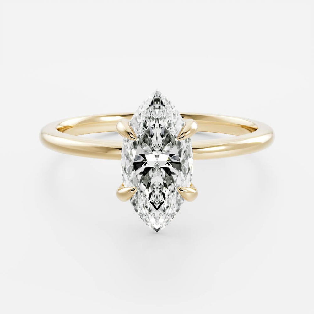 The Arie Ring - 1.8ct Moissanite Marquise Solitaire