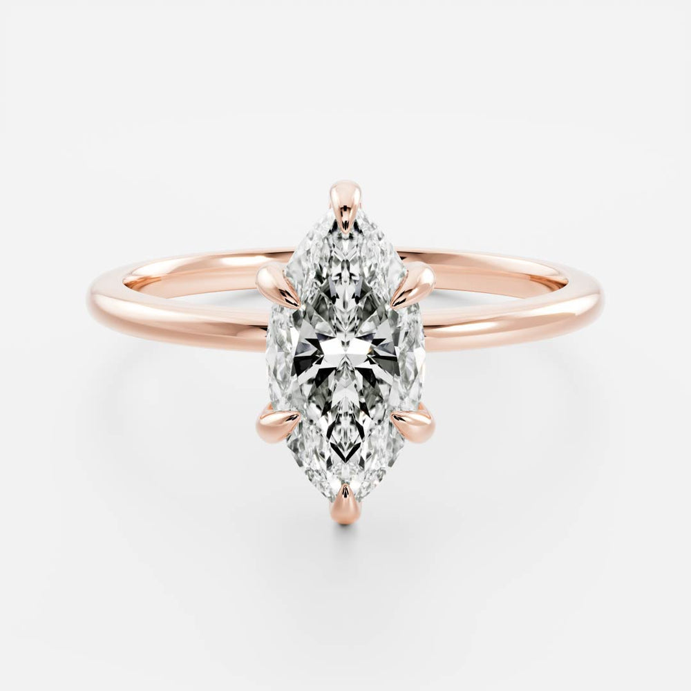 The Arie Ring - 2.4ct Moissanite Marquise Solitaire