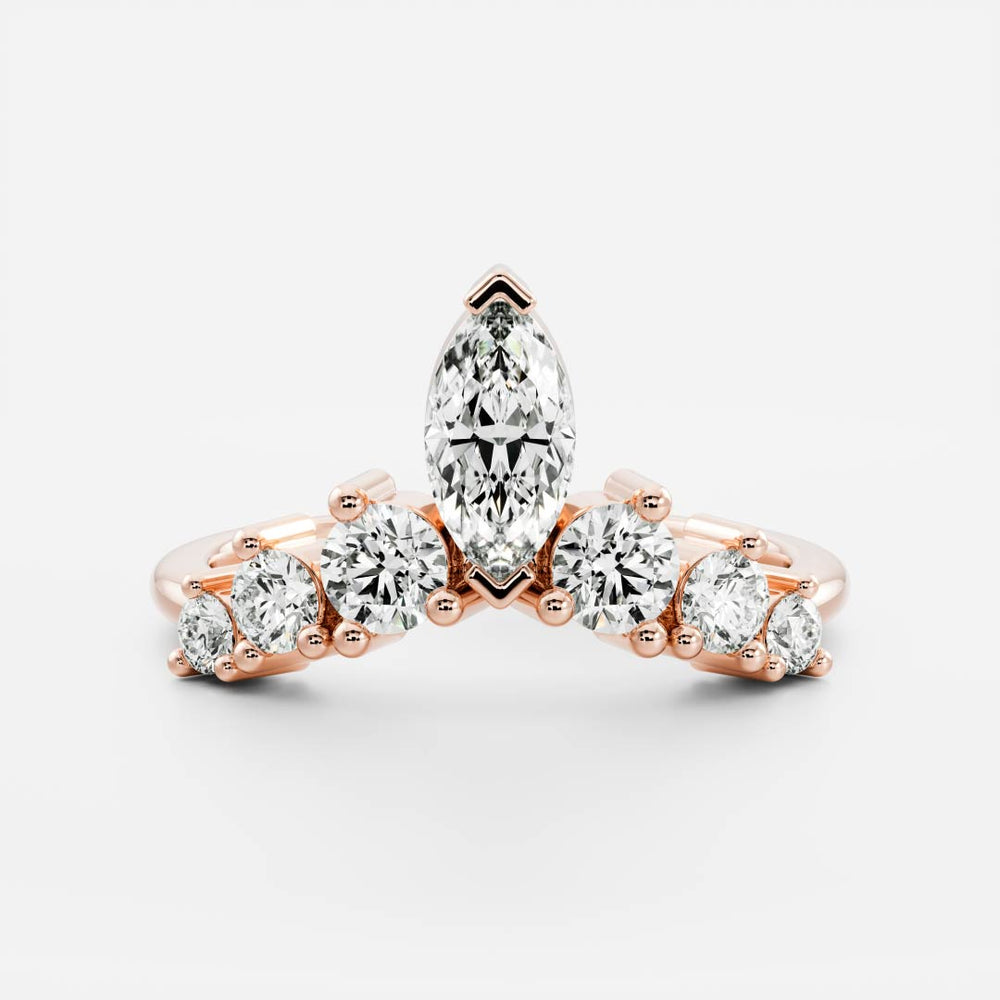 
                      
                        The Diana Ring - Crown Wedding Band
                      
                    