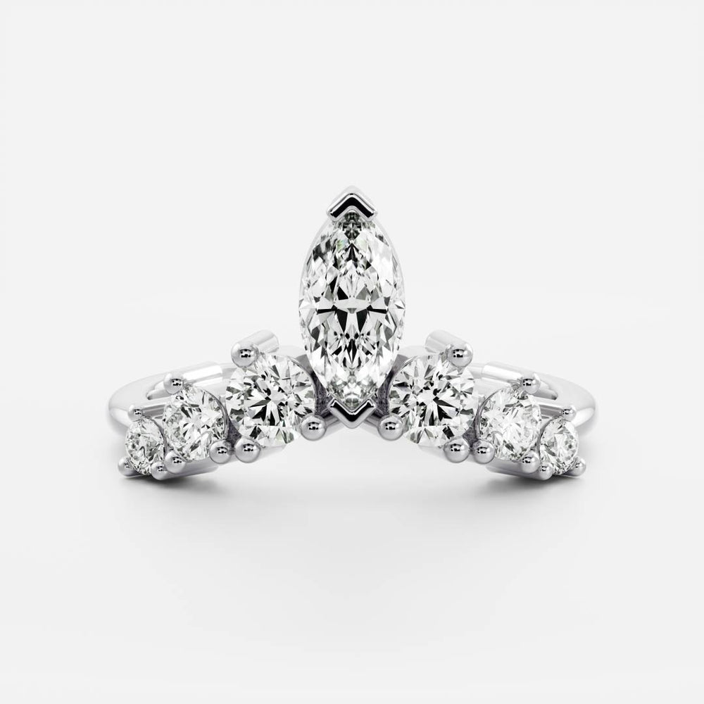 
                      
                        The Diana Ring - Crown Wedding Band
                      
                    