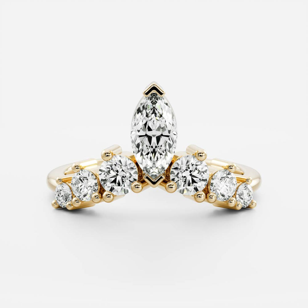 
                      
                        The Diana Ring - Crown Wedding Band
                      
                    