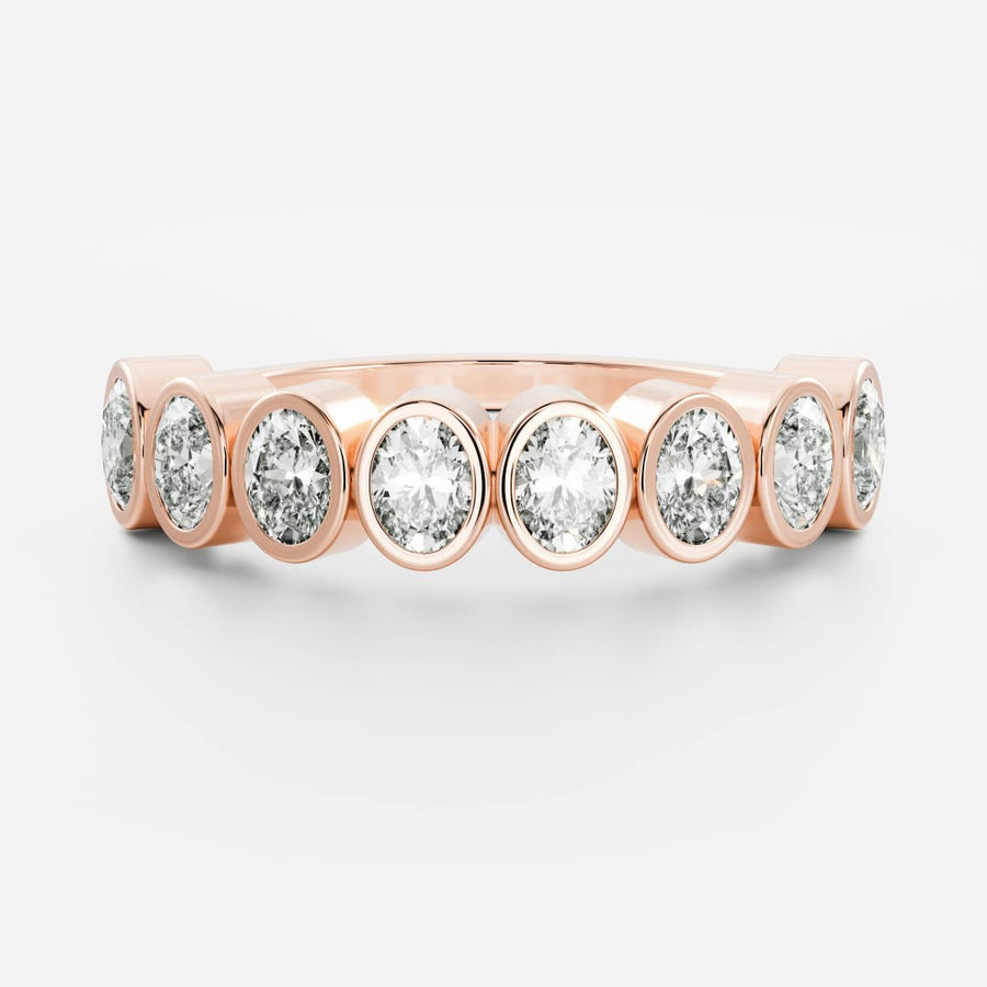 The Harper Ring - Oval Bezel Wedding Ring