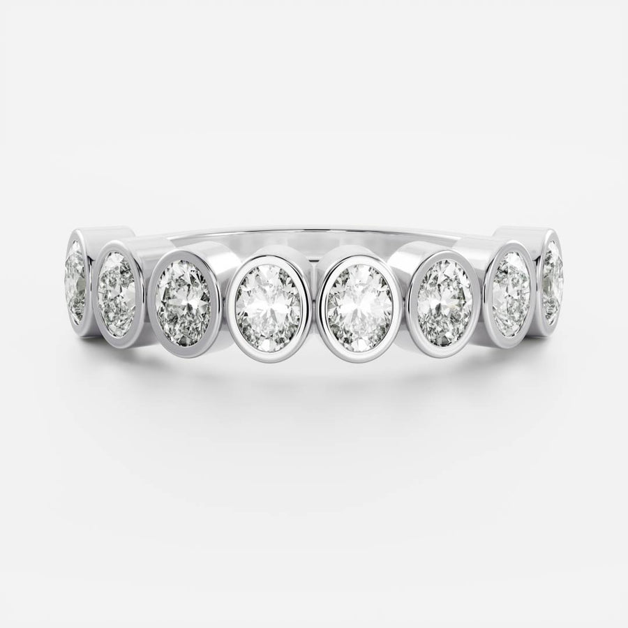 The Harper Ring - Oval Bezel Wedding Ring
