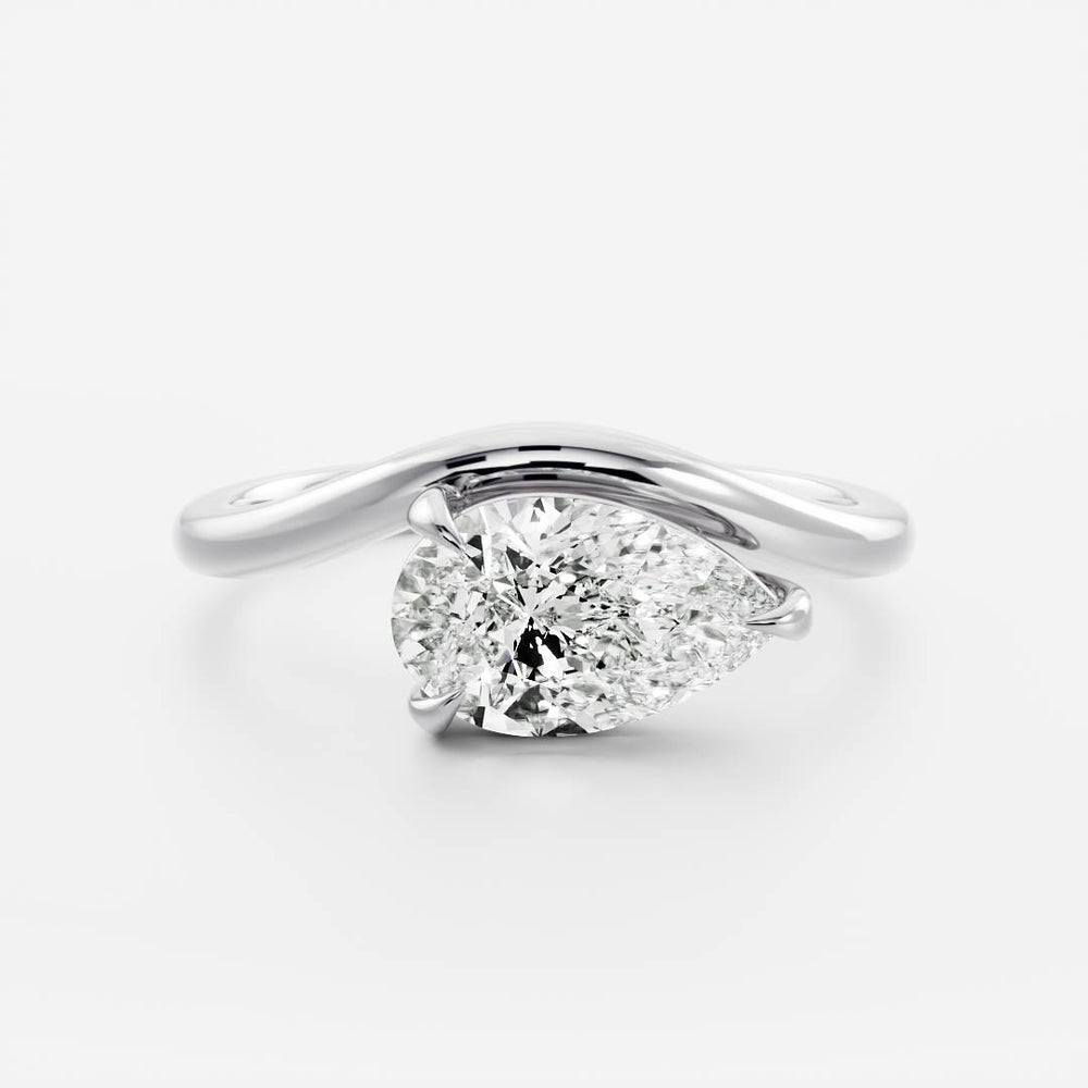
                      
                        The Maya Ring - Pear Curved Solitaire
                      
                    