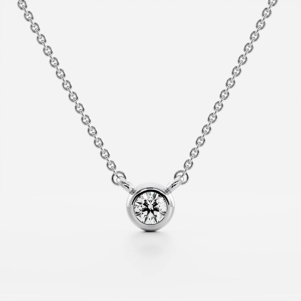 The Vera Necklace - Round Bezel Pendant