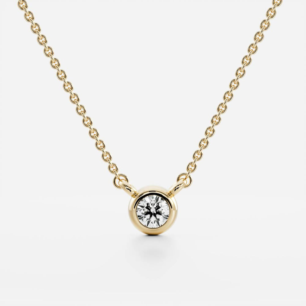 The Vera Necklace - Round Bezel Pendant