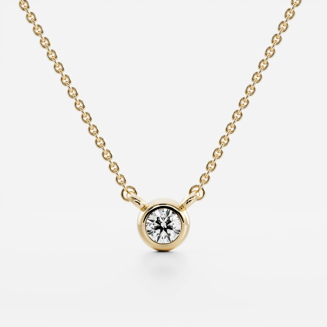 The Vera Necklace - Round Bezel Pendant