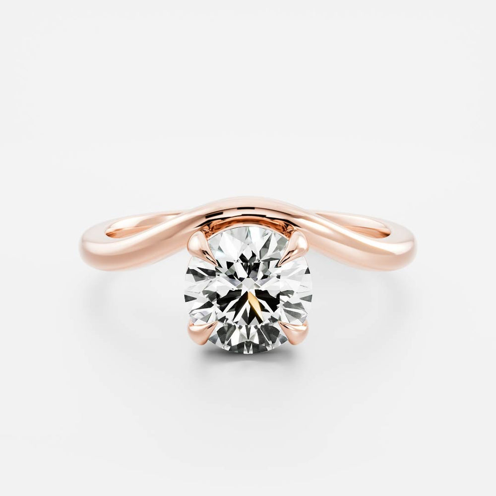 
                      
                        The Maya Ring - Round Curved Solitaire
                      
                    