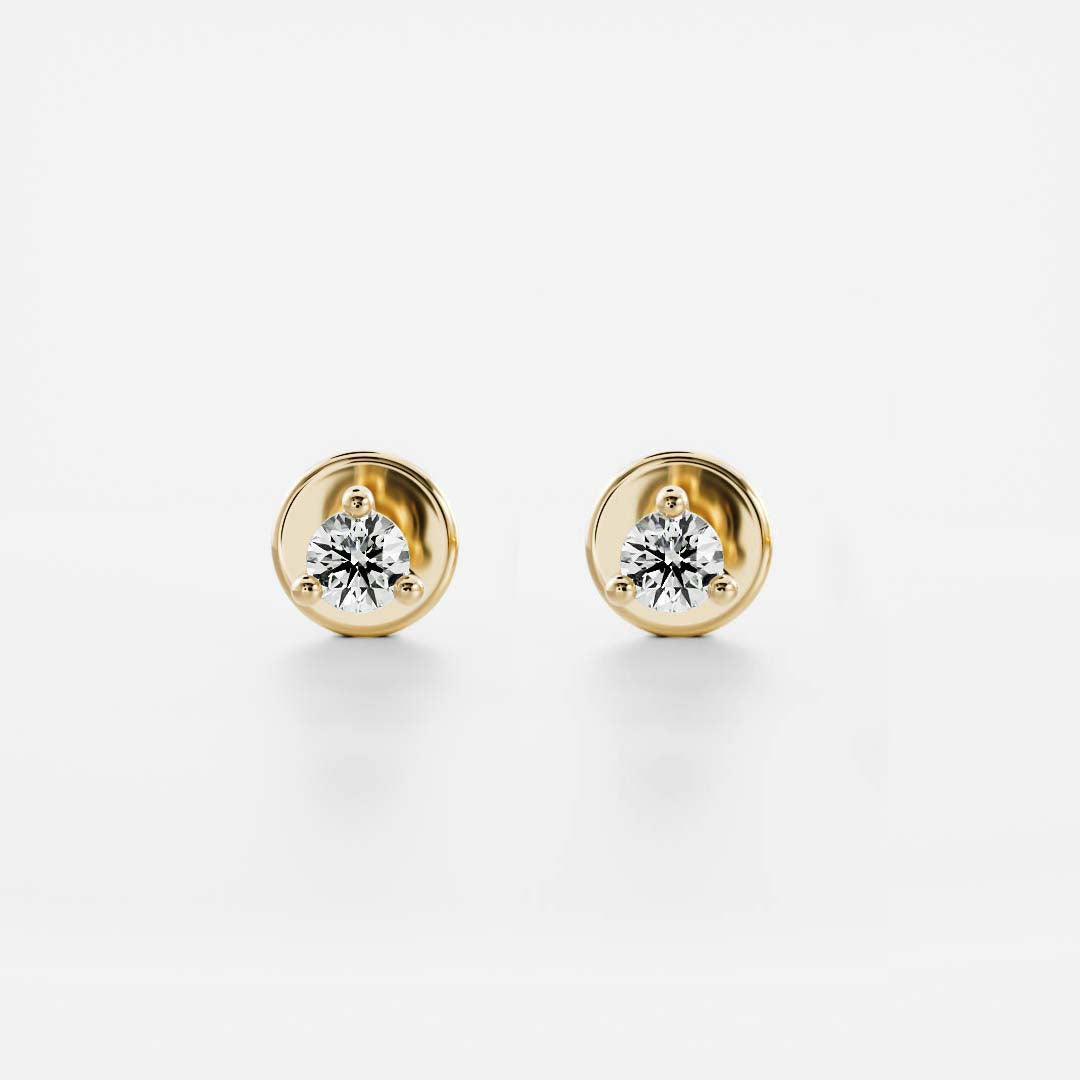 The Signature Round Studs - 0.05ct Moissanite Round Studs