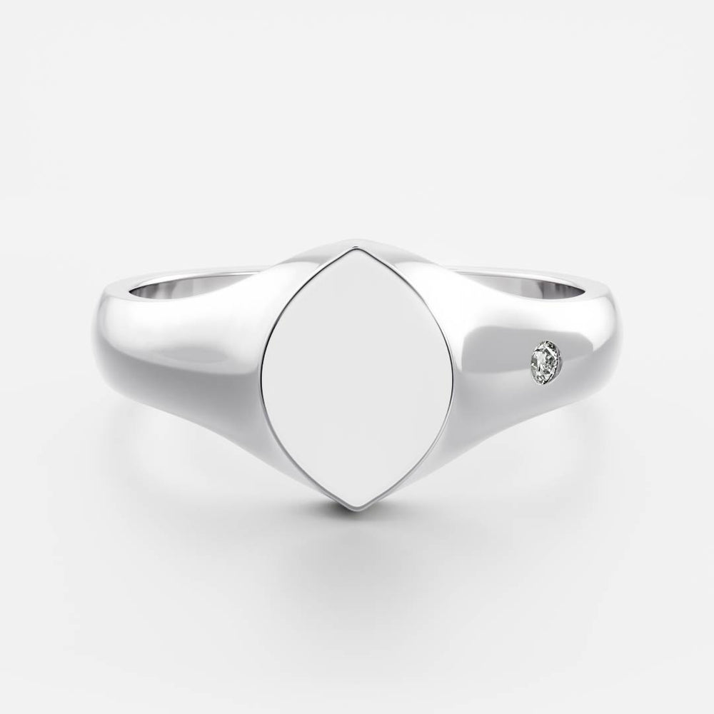 
                      
                        Signature Marquise Signet Ring
                      
                    