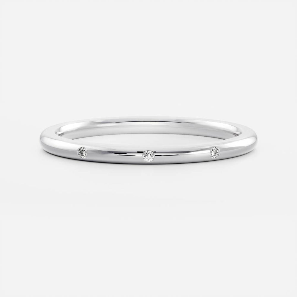
                      
                        The Mae Ring - Inset Cultured Gemstone Band
                      
                    