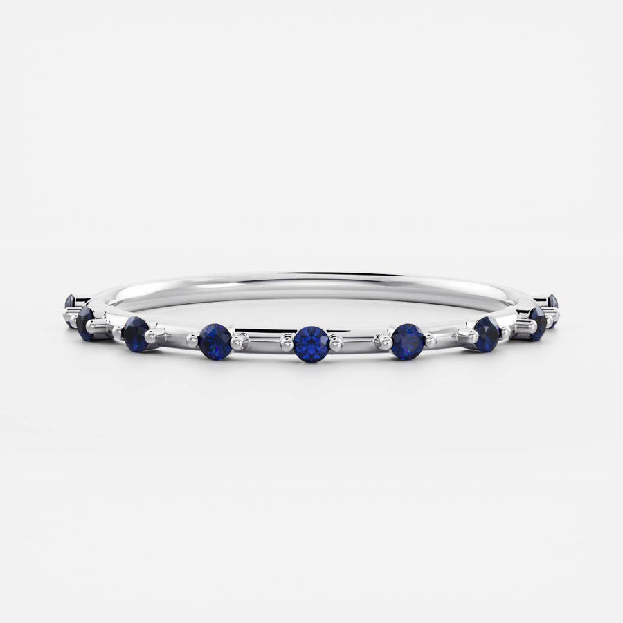 The Clara Ring - Cultured Sapphire Wedding Ring