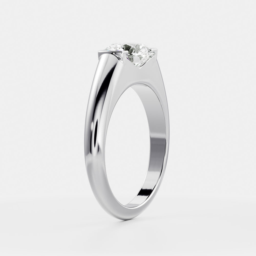 
                      
                        The Winslow Ring -  Round Half Bezel Signet
                      
                    