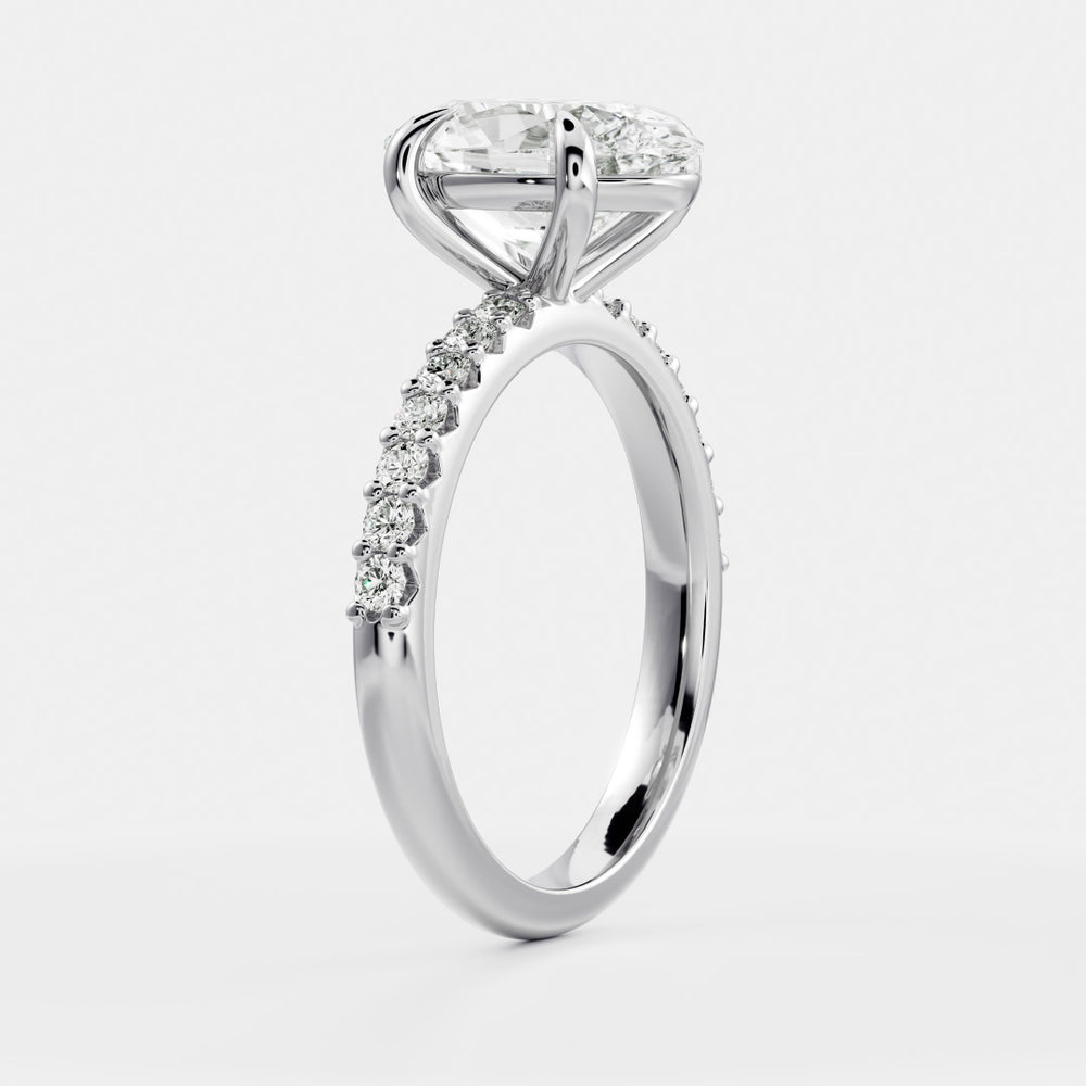 
                      
                        The Paloma Ring - 1.51ct Lab Grown Diamond Square Cushion Halo Solitaire
                      
                    