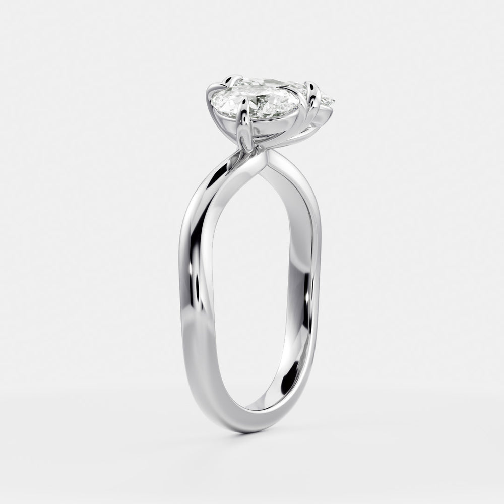 
                      
                        The Nadine Ring - Pear and Oval Organic Curved Toi et Moi
                      
                    