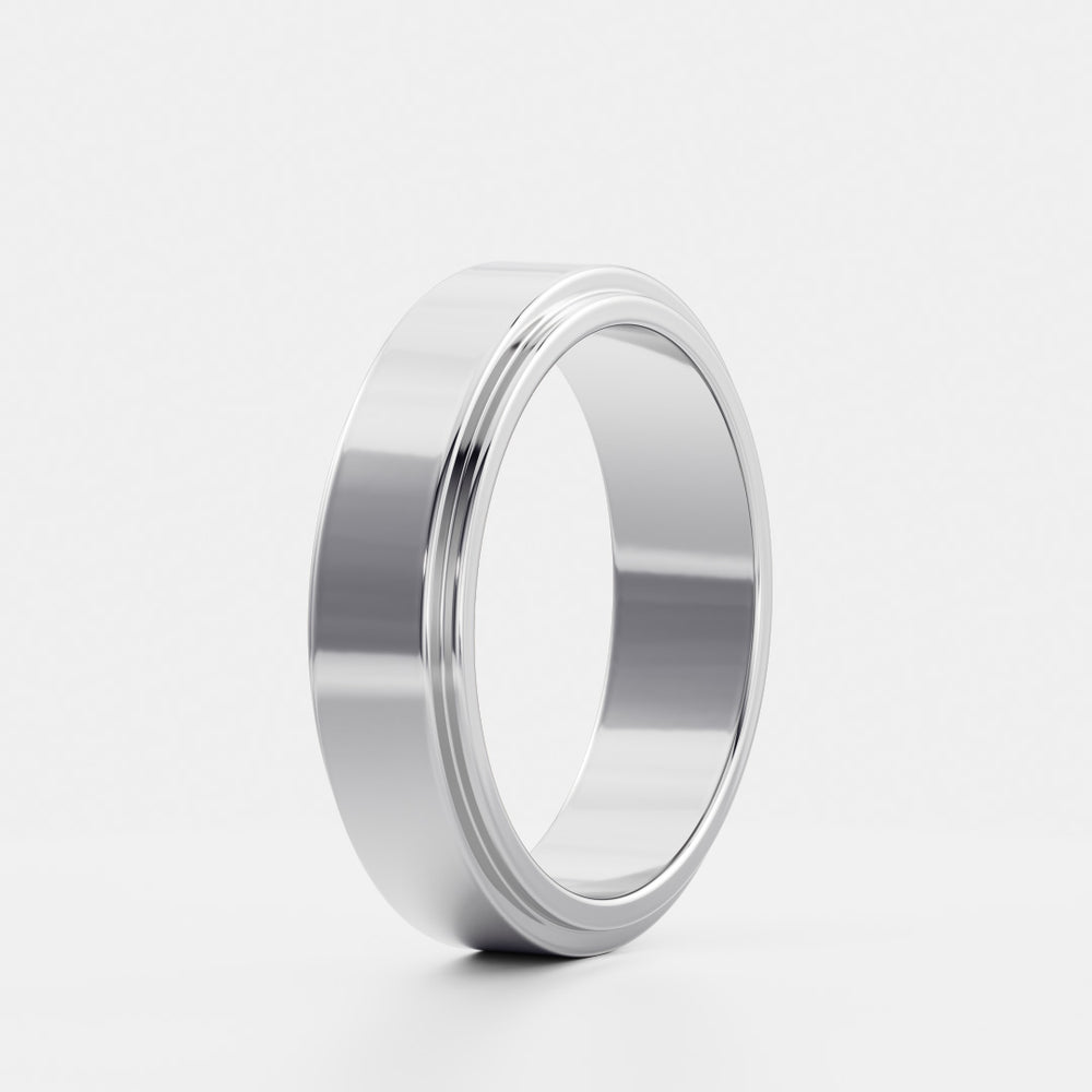 
                      
                        Flat Beveled Edge Men's Ceremonial Band
                      
                    
