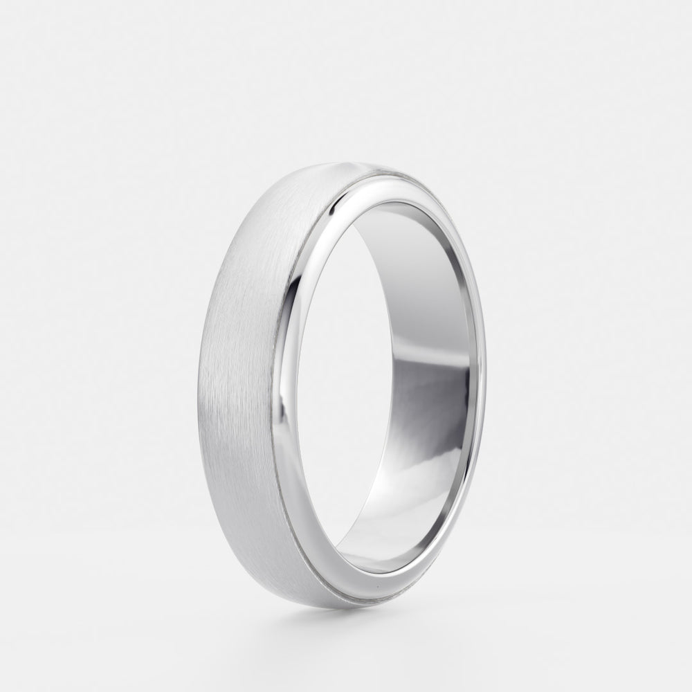 
                      
                        The Argo Ring - Brushed Step Edge Men's Ceremonial Band
                      
                    