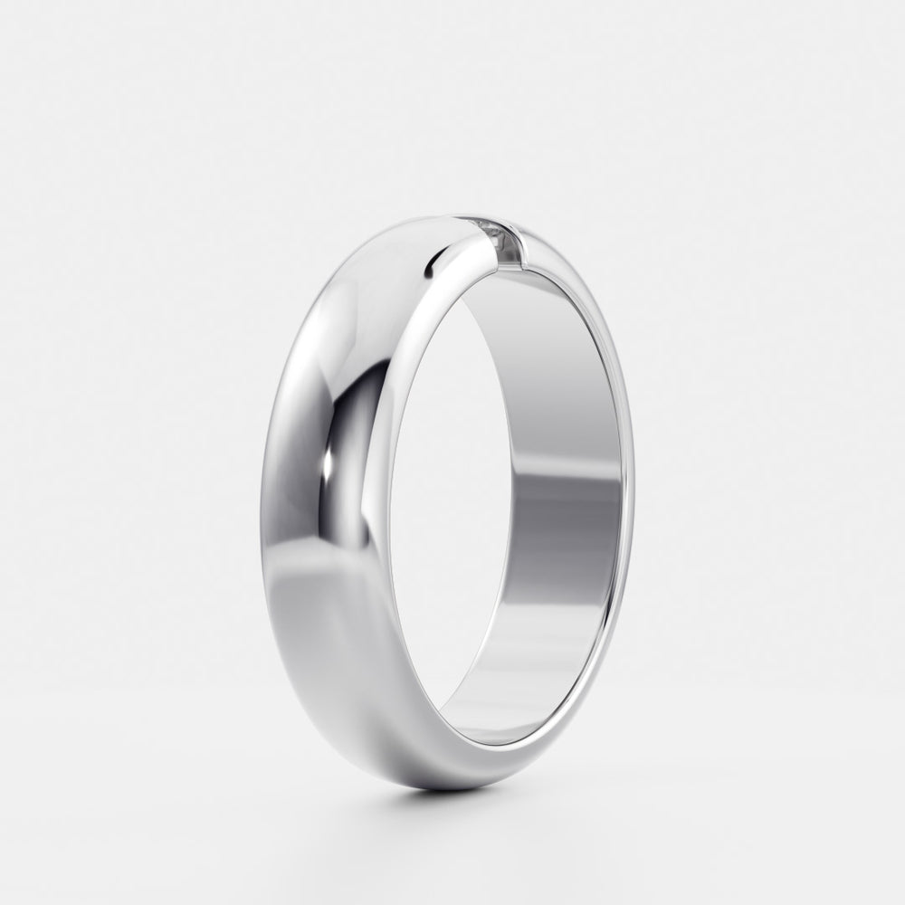
                      
                        The Olympus Ring - Petite Round Tension Set Men's Ceremonial Band
                      
                    