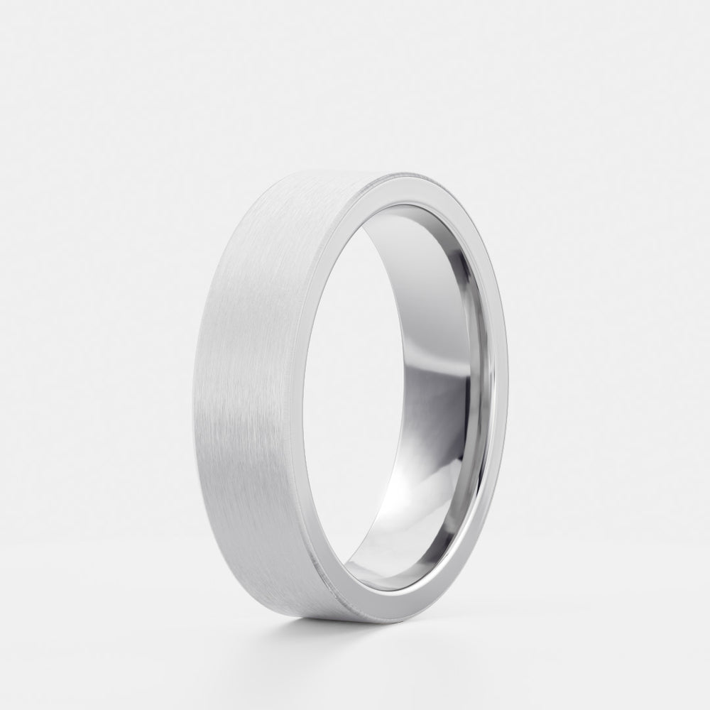 
                      
                        The Evander Ring - Brushed Statement Men's Ceremonial Band
                      
                    