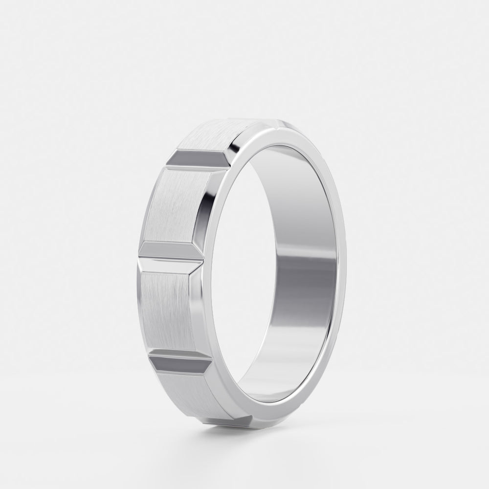 
                      
                        The Atlas Ring - Brushed Modular Men's Ceremonial Band
                      
                    