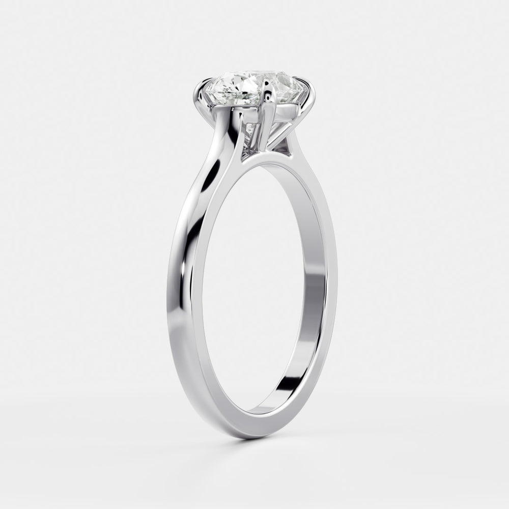 
                      
                        The Luise Ring - East-West Oval Cathedral Solitaire
                      
                    