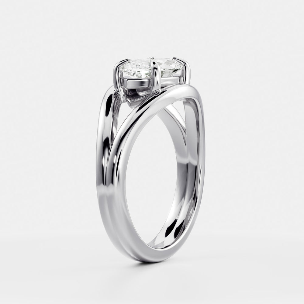 
                      
                        The Aleasa Ring - 1.83ct Lab Diamond Split Shank East-West Marquise Solitaire
                      
                    