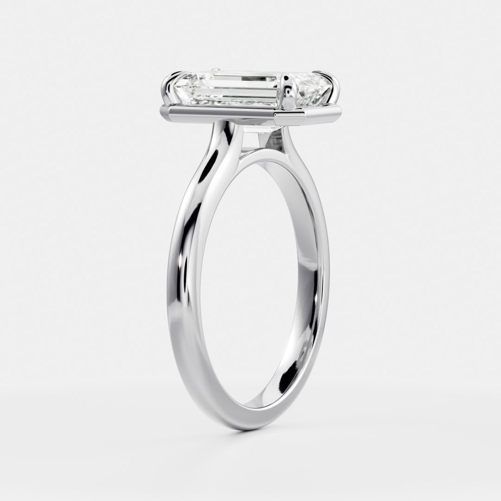 
                      
                        The Audrey Ring - Emerald Cathedral Georgian Solitaire
                      
                    