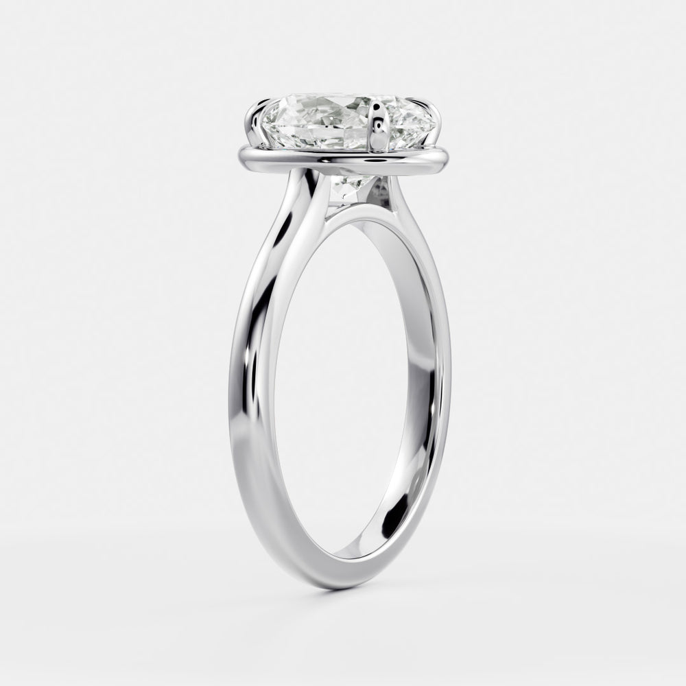 
                      
                        The Luise Ring - Oval Cathedral Georgian Solitaire
                      
                    