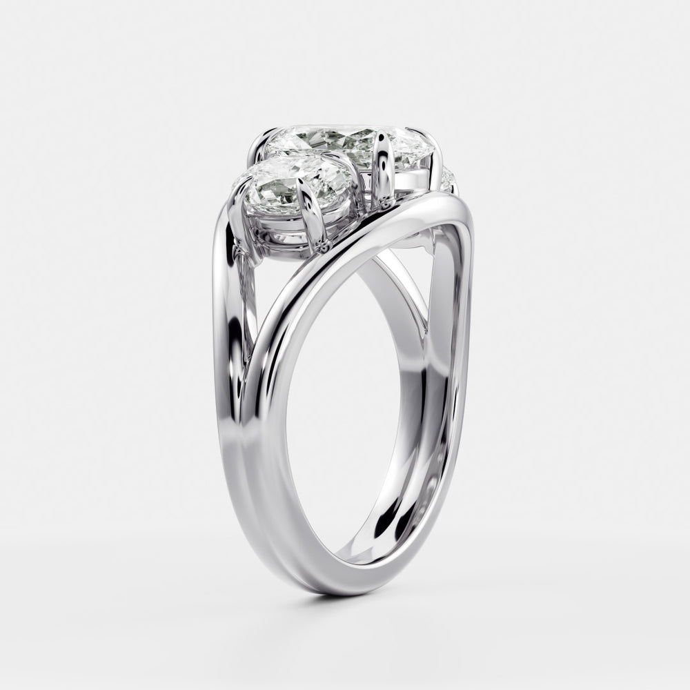 
                      
                        The Oriana Ring - Split Shank Oval Trilogy
                      
                    