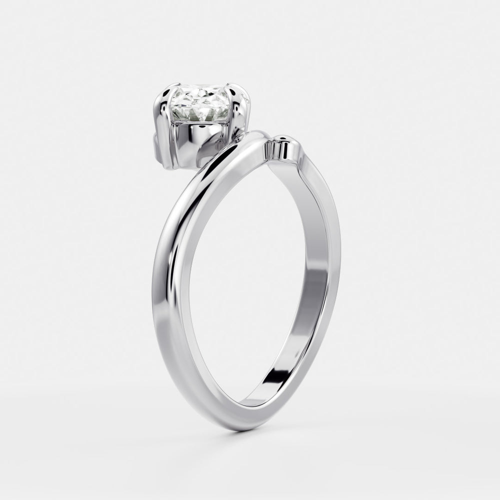 
                      
                        The Thérèse Ring - Floating Oval Solitaire with Twisted Band
                      
                    