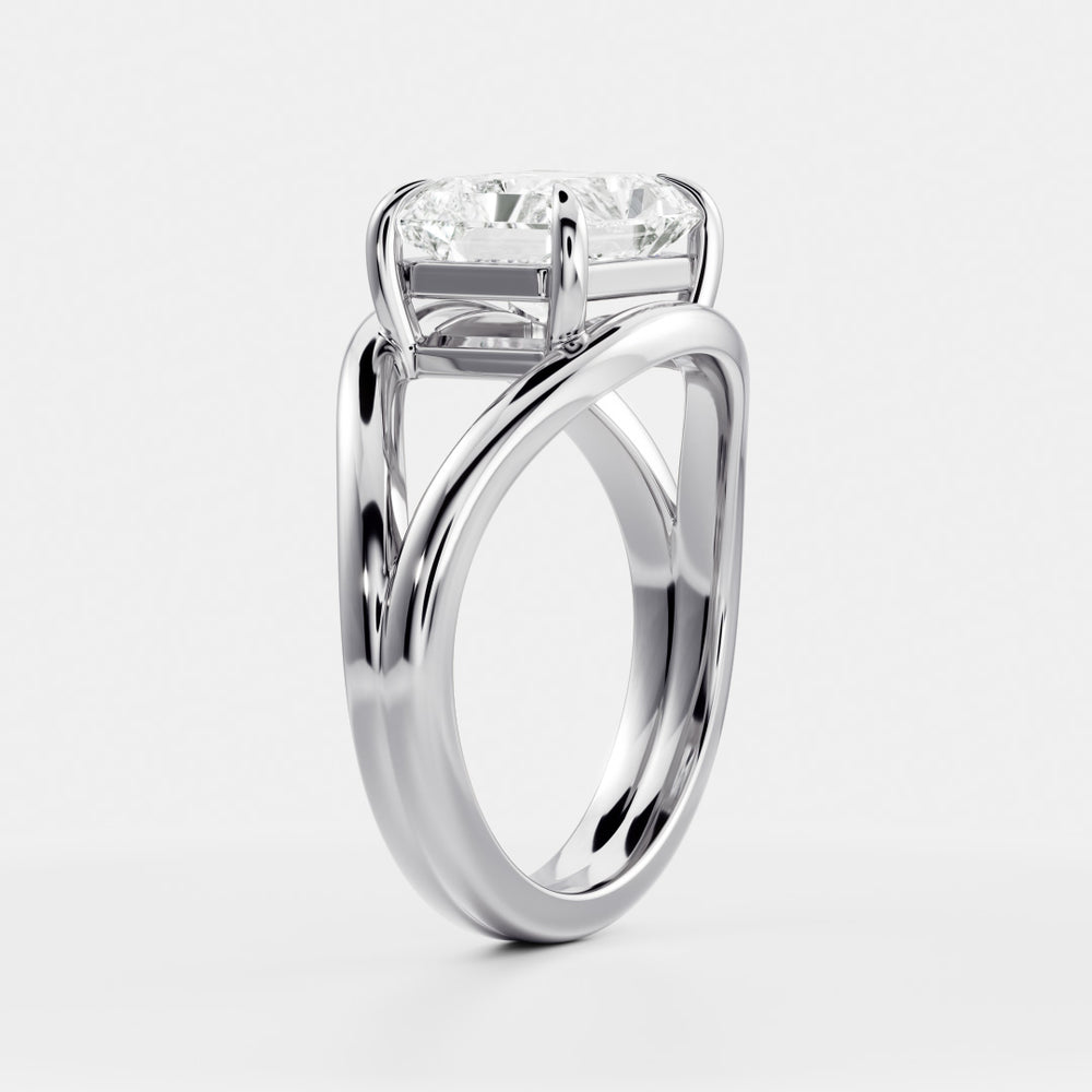 
                      
                        The Aleasa Ring - Split Shank East-West Radiant Solitaire
                      
                    