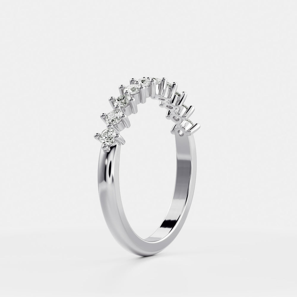 
                      
                        The Violette Ring - Round Brilliant Wedding Band
                      
                    