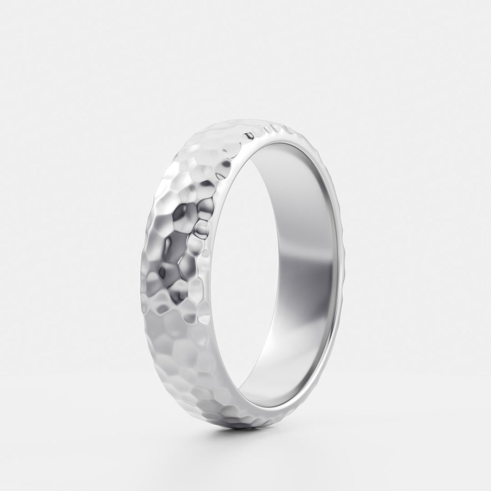 
                      
                        The Octavian Ring - Hammered Men's Ceremonial Band
                      
                    