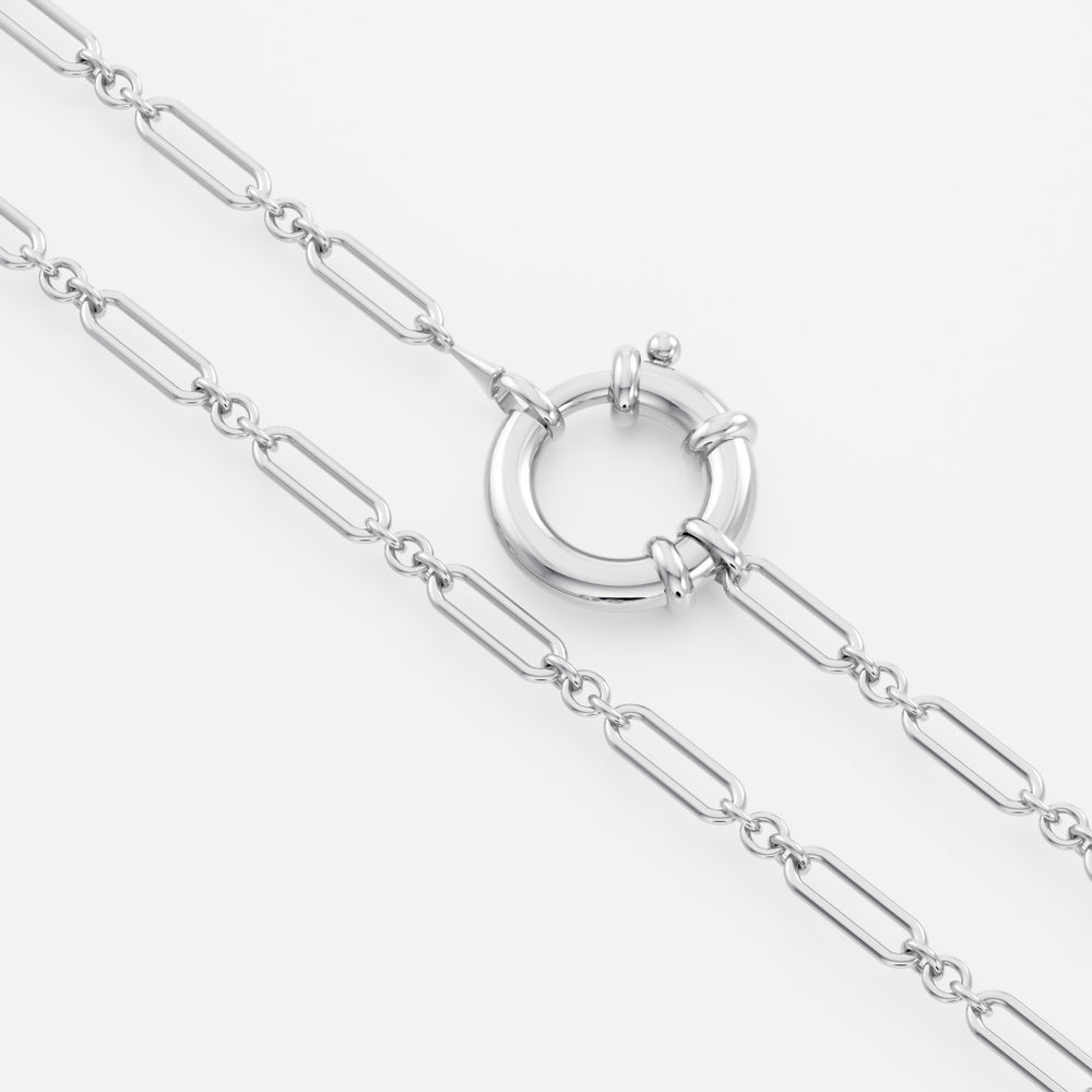 9k White Gold Euro Bolt Ring