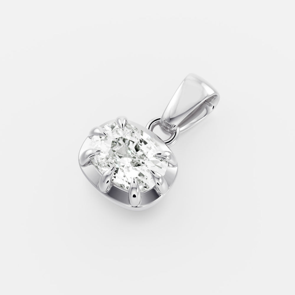 
                      
                        The Allegra Elongated Cushion Pendant
                      
                    
