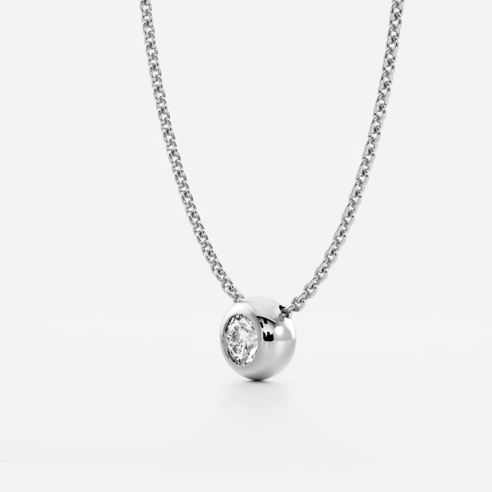 
                      
                        The Vera Necklace - Round Bezel Pendant
                      
                    