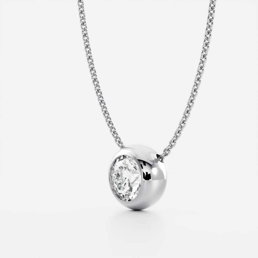 
                      
                        The Vera Necklace - Round Bezel Pendant
                      
                    