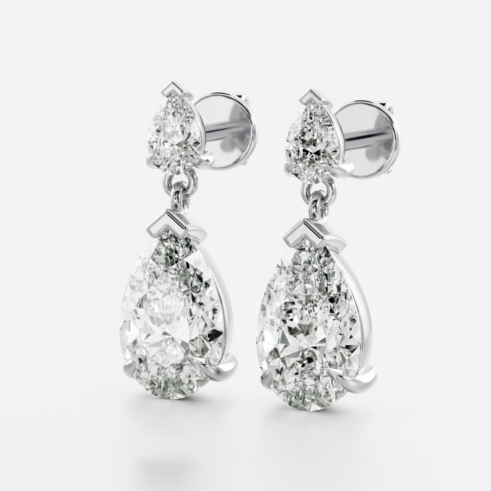
                      
                        The Arietta Earrings - Pear Double Drop Earrings
                      
                    