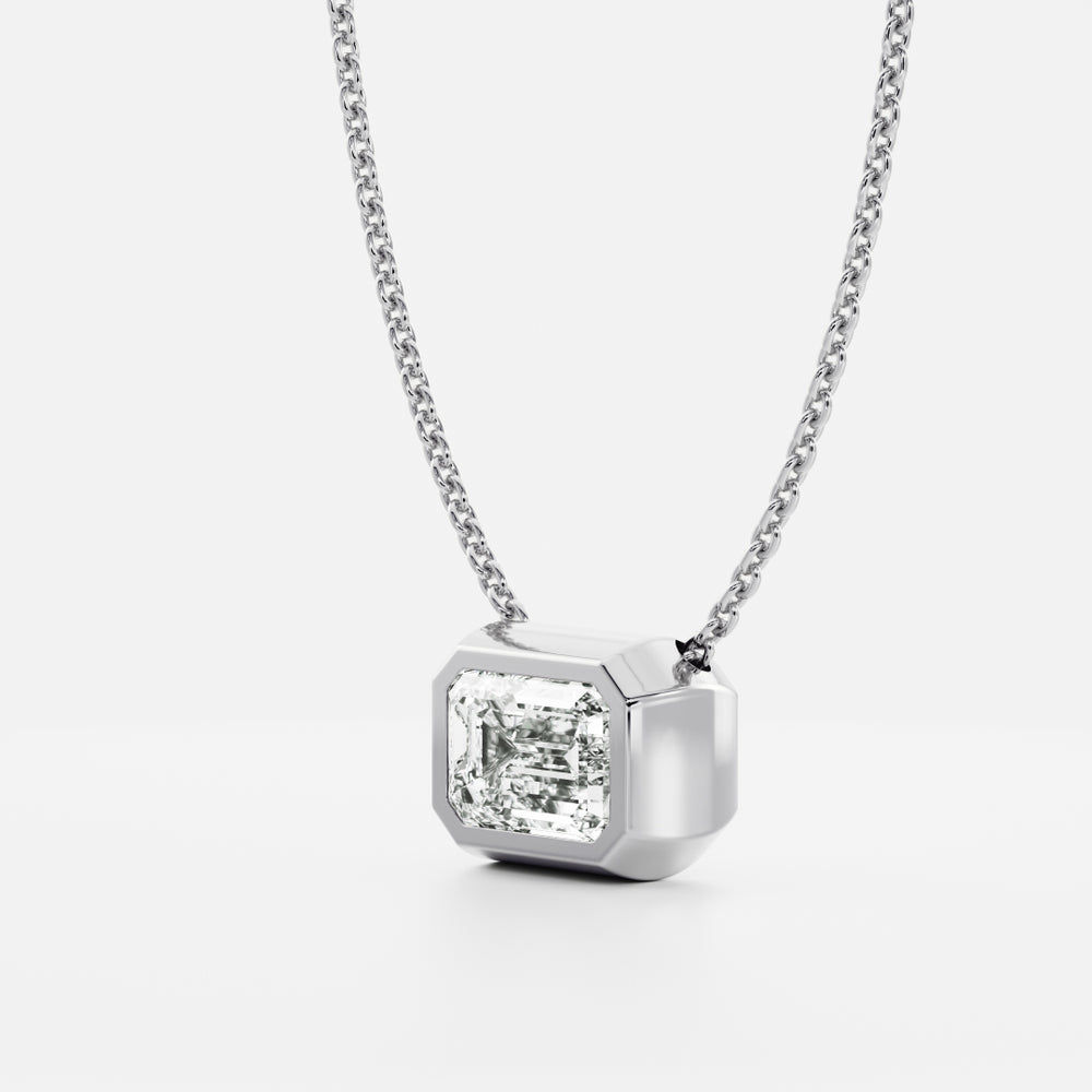 
                      
                        The Vera Necklace - Emerald Bezel Pendant
                      
                    