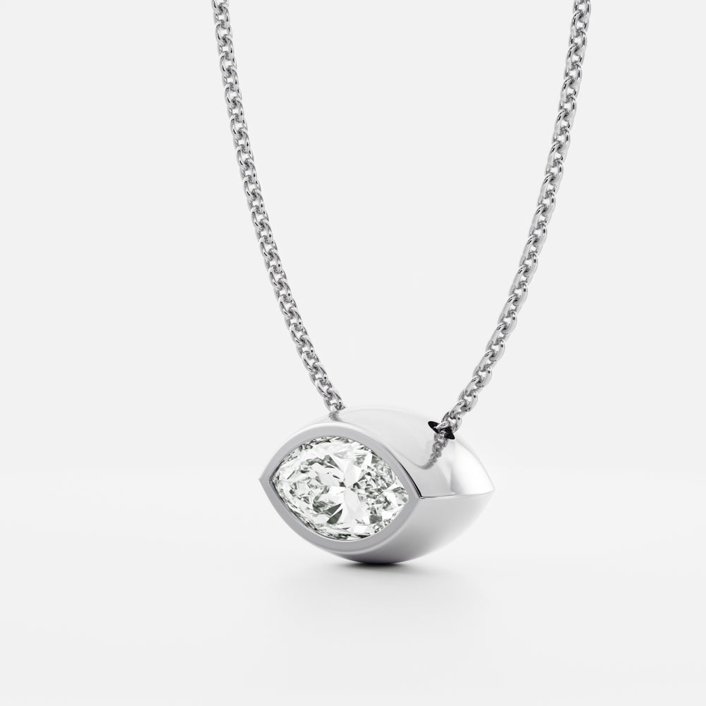 
                      
                        The Vera Necklace - Marquise Bezel Pendant
                      
                    