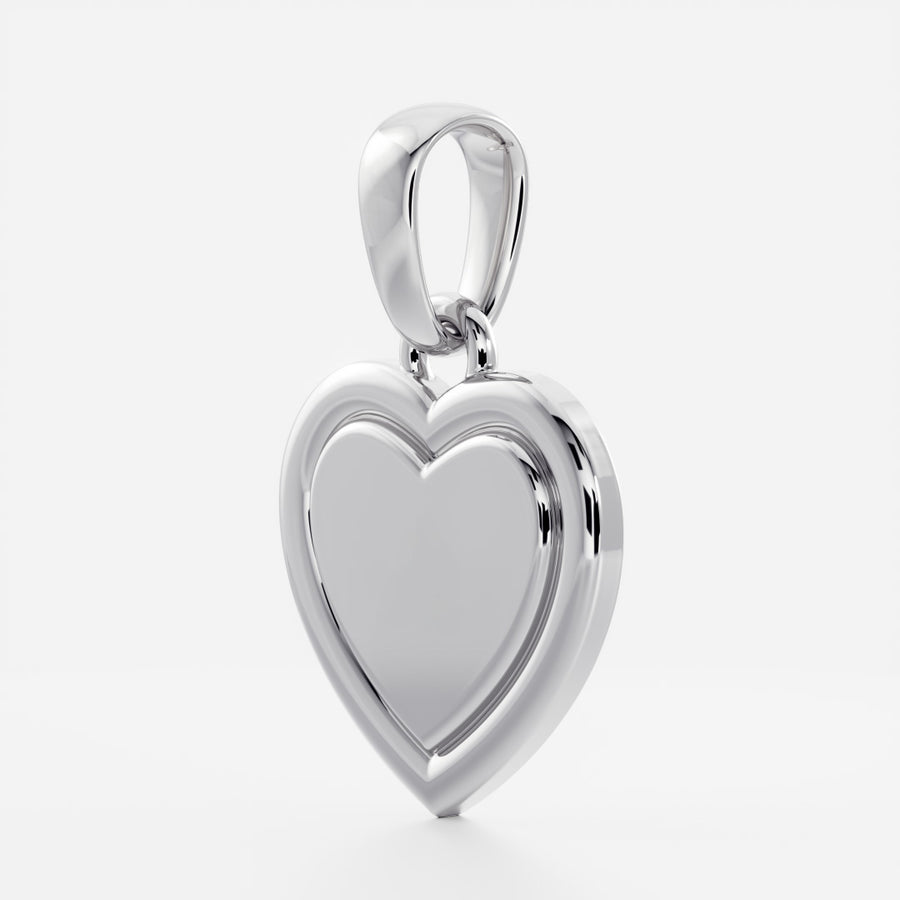 The Signature Heart Letter Pendant - Sterling Silver