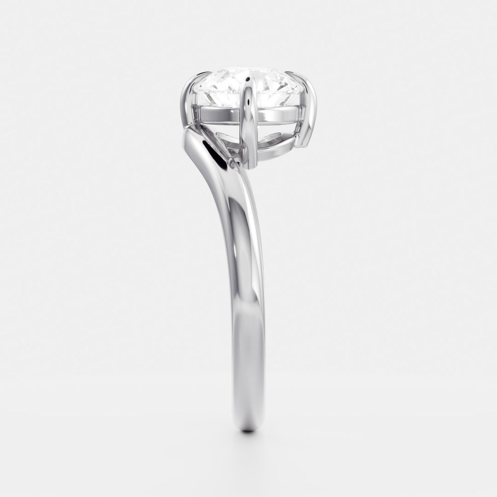 The Maya Ring - 1.13ct Lab Diamond Pear Curved Solitaire